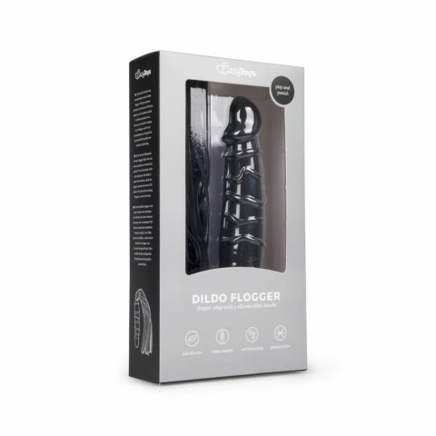 EasyToys Flogger z silikonowym uchwytem - model anatomiczny, czarny