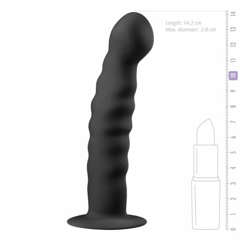 EasyToys Model Black - Czarny anatomiczny przyrząd z przyssawką, silikonowy