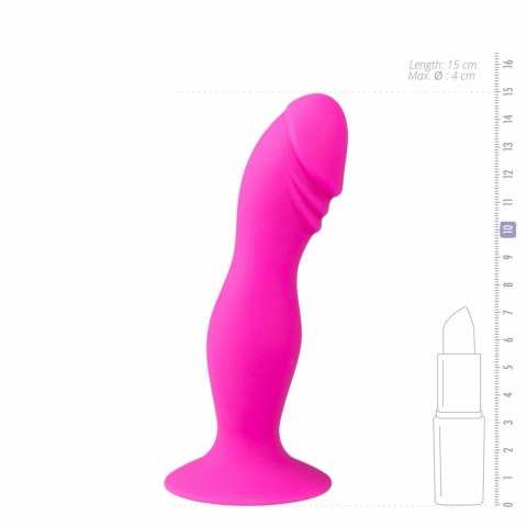 EasyToys Model Pink silikonowy z przyssawką, prążkowana powierzchnia