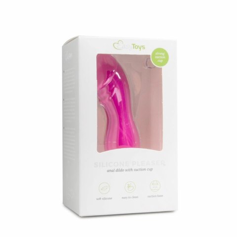 EasyToys Model Pink silikonowy z przyssawką, prążkowana powierzchnia