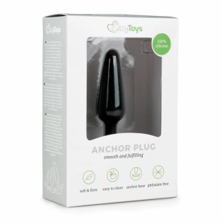 EasyToys Plug S z Silikonu Medycznego - Model Anatomiczny, Czarny