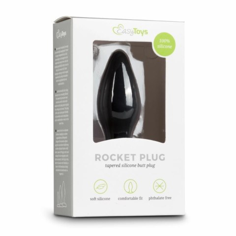 EasyToys Plug silikonowy czarny S - komfortowy model dla początkujących