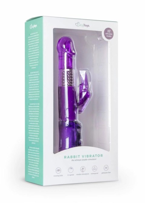 EasyToys Rabbit Vibrator model Purple - 12 trybow, wodoodporny
