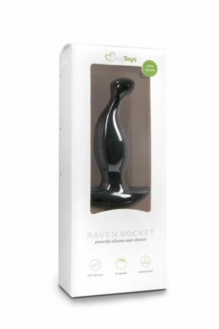 EasyToys Wibrujący Masażer Prostaty Silikonowy Czarny Ergonomiczny