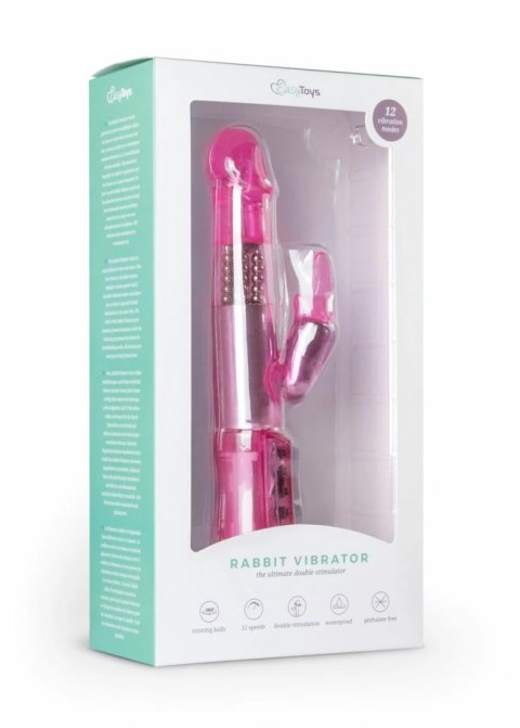 Easytoys Pink Rabbit - wielofunkcyjny wibrator z 12 trybami, wodoodporny