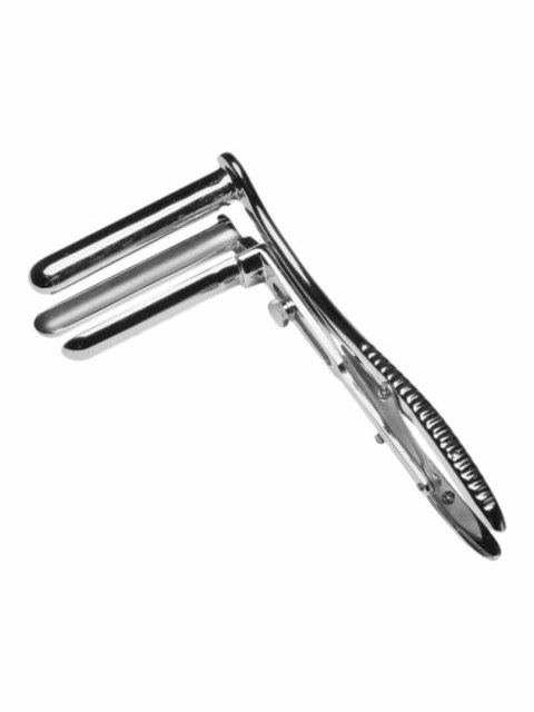 Master Series Speculum 3-ramienny stalowy, regulowany, 9 cm