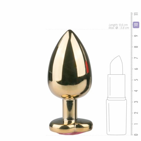 Rimba Aluminium Plug Anatomiczny z Kryształkiem Heart Srebrny M