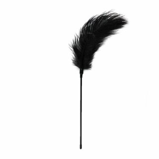 Rimba Feather Tickler czarny miękki piorko do masażu 37 cm