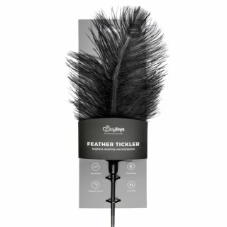 Rimba Feather Tickler czarny miękki piorko do masażu 37 cm