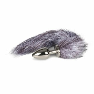 Sinner Gear Fox Tail Aluminium - model z futrzanym ogonem, srebrny