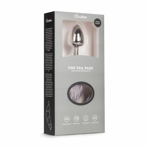 Sinner Gear Fox Tail Aluminium - model z futrzanym ogonem, srebrny