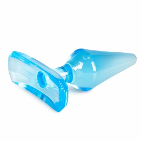 TOYZ4LOVERS Anal Plug Motyl Transparentny Niebieski 7 cm TPE z Przyssawką