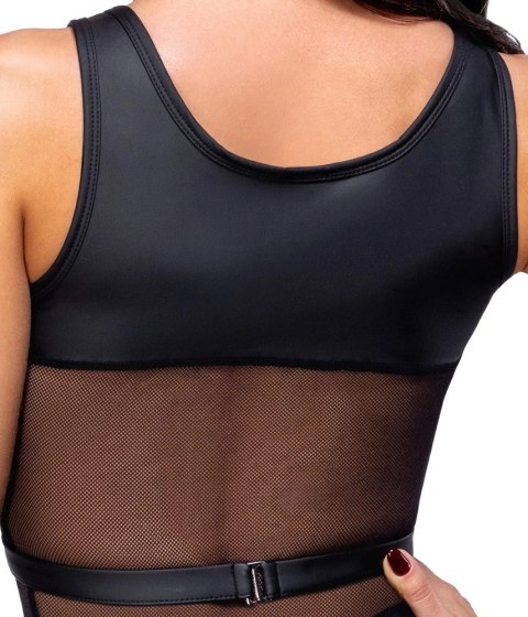 Cottelli PARTY Sukienka z siateczki i matowe stringi L czarna