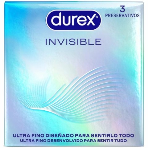 Durex Invisible Ultra Cienkie Prezerwatywy 3 sztuki Naturalny Lateks