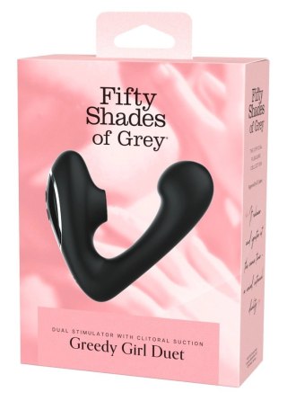 Fifty Shades of Grey Greedy Girl Duet - system podwojnej stymulacji, czarny