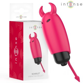 Intense Scarlet - Kompaktowa Wibrująca Kula Silikonowa Czerwona 9,3x2,4 cm