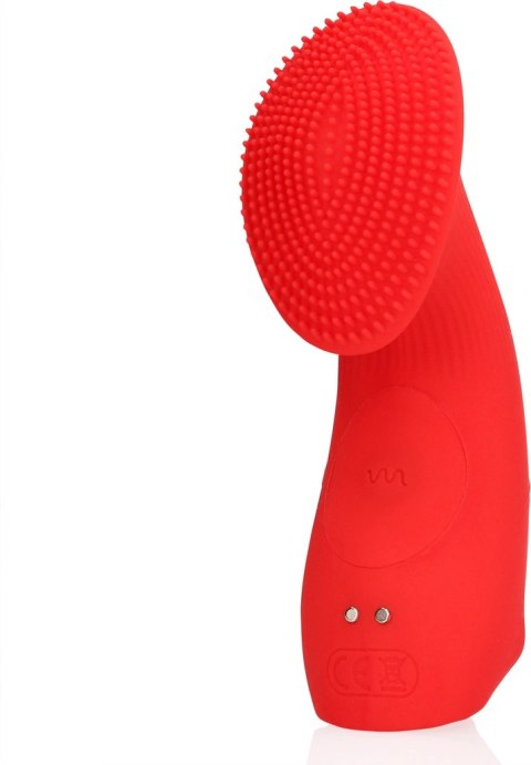 Loveline Sunrise Red - Wibrująca nakładka na palec z teksturą