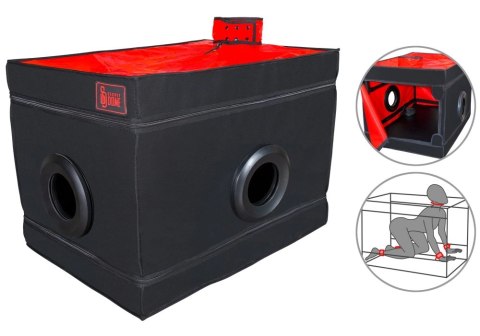 Secret Dome La Niche Black&Red - kabina do gier z oświetleniem LED 85x60x60 cm
