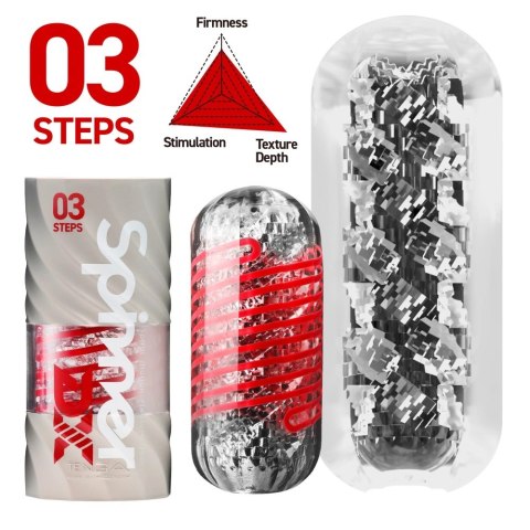 Tenga Spinner Deluxe 03 Steps - Maszyna Intymna ze Spiralnym Mechanizmem, 14 cm