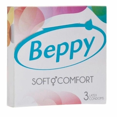 Beppy Comfort Natural - prezerwatywy 3 sztuki, duży rozmiar, lateks