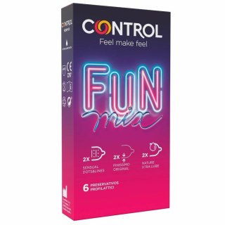 Control Feel Fun Mix Zestaw Prezerwatyw 6 szt. Anatomiczne i Ultracienkie