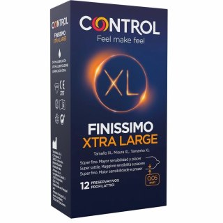 Control Finissimo XL 12 szt. ultracienkie prezerwatywy 57 mm