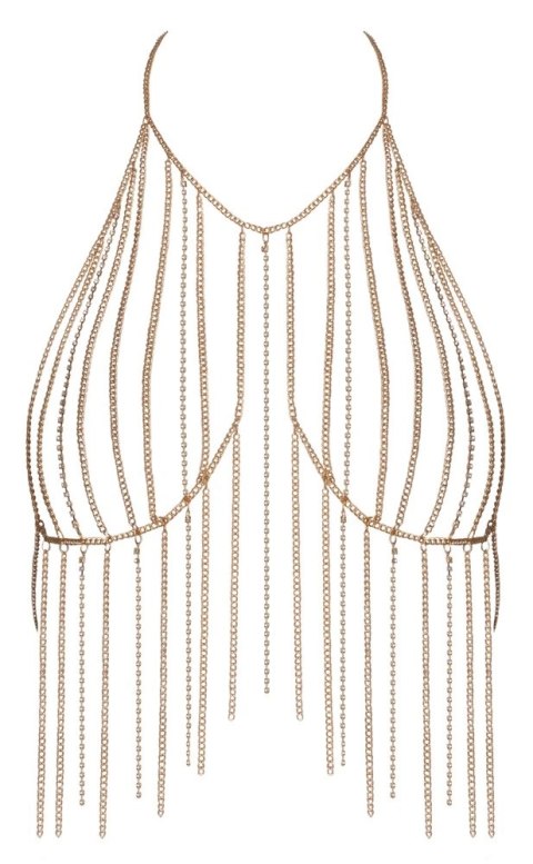 Cottelli ACCESSOIRES Top łańcuszkowy złoty z dżetami, regulowany