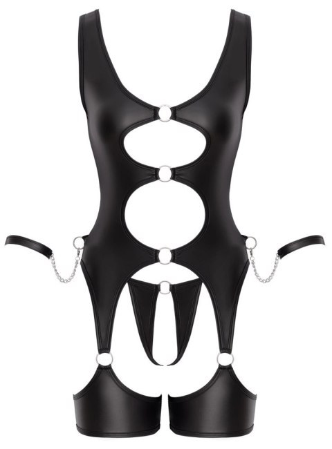 Cottelli Bondage Set M - Czarny mat, kajdanki, otwarty kroj