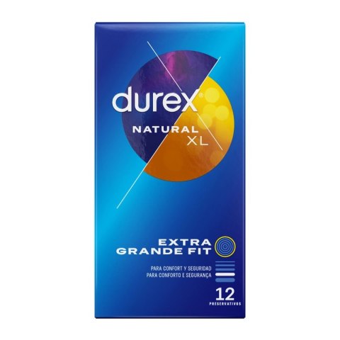 Durex Natural XL 12 szt. prezerwatywy powiększony rozmiar lateks