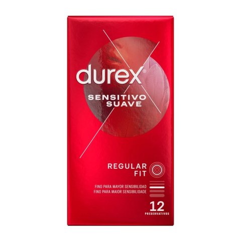 Durex Sensitive Soft 12 szt. cienkie, komfortowe prezerwatywy 56 mm