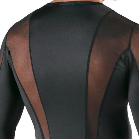 Svenjoyment Koszula Męska L Długi Rękaw Czarna Siateczka Elastyczna