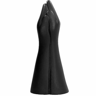 All Black AB13 duży model dłoniowy 39 cm, elastyczny PVC, czarny