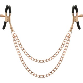 Begme Premium Black Edition - Zaciski na Sutki z Łańcuszkiem, Stal