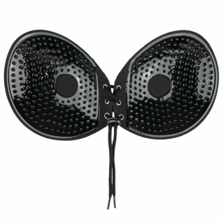 Bye Bra Round Lace-it biustonosz samoprzylepny czarny E bez ramiączek