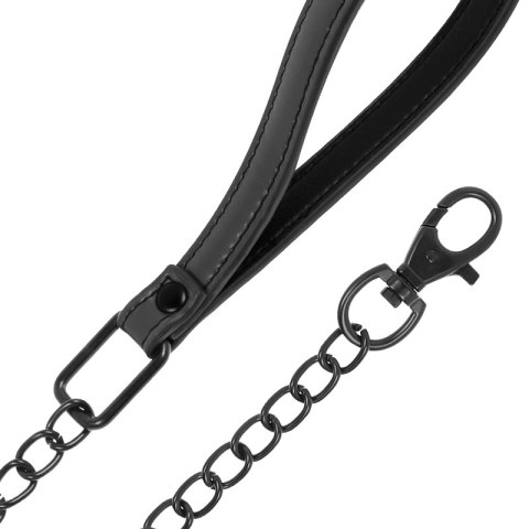 Fetish Submissive FS-Chain Collar - naszyjnik z łańcuszkiem, neopren, czarny