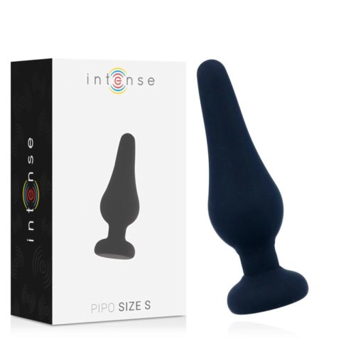 Intense Pipo S Czarny Korek Silikonowy 9,8 cm - model anatomiczny