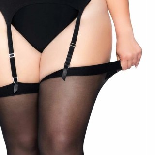 Leg Avenue Rajstopy Plus Size Czarne 100% Nylon Wytrzymałe