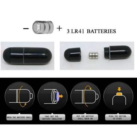 Pretty Love Flirtatious Steward naparstek wibrujący czarny silikonowy