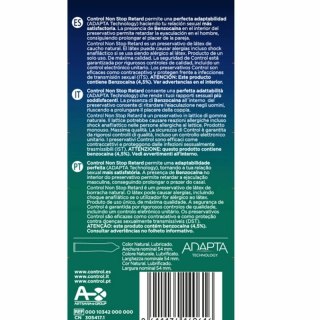 Control Non Stop 12 szt. prezerwatywy opoźniające z benzokainą 54 mm
