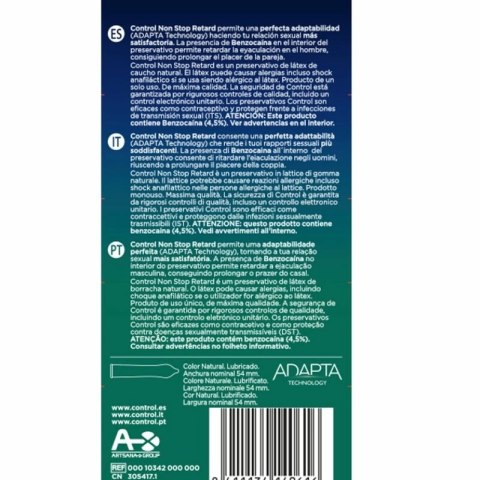 Control Non Stop 12 szt. prezerwatywy opoźniające z benzokainą 54 mm