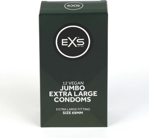 EXS Jumbo 12 szt. prezerwatywy szerokie 69mm naturalna gładka lateksowa