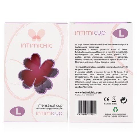Intimichic Kubeczek Menstruacyjny Medyczny Silikon Rozmiar L