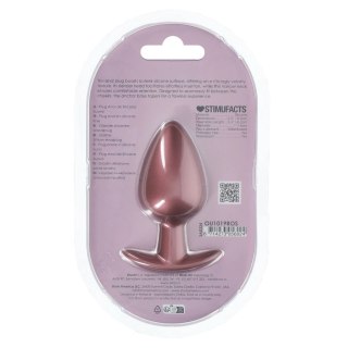 OUCH! Smooth Silicone Plug Large 3.5'' 8,9 cm Rożowe Złoto