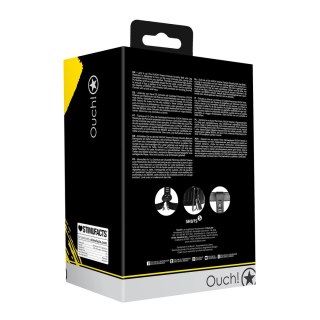 OUCH! Xtreme pas intymny damski z pasami na uda czarny PU Leather