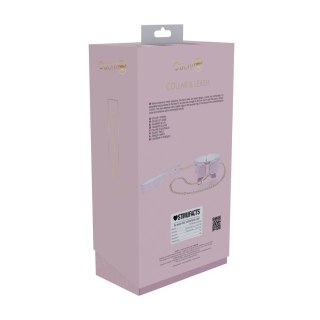 Ouch! Paris Collection Obroża z Smyczą Rożowa Skora Ekologiczna