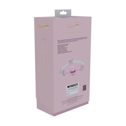 Ouch! Paris Collection Rożowy silikonowy pasujący knebel z otworami