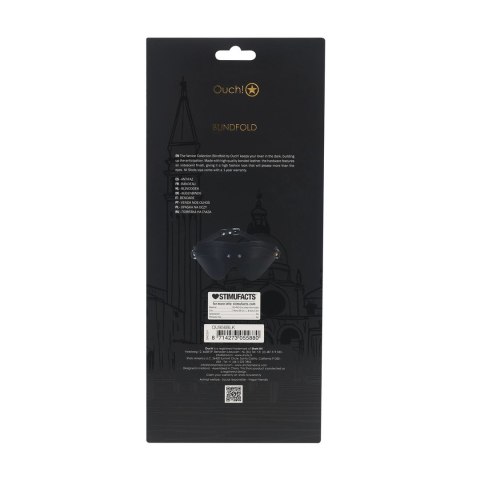 Ouch! Venice Collection Maskująca Opaska Skorzana Czarna High-Fashion