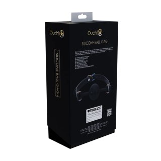 Ouch! Venice Collection silikonowa kulka z paskiem czarna, regulowana