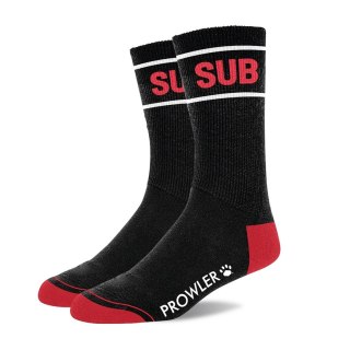 Prowler RED Sub Socks - czarne skarpety z czerwonymi akcentami, unisex