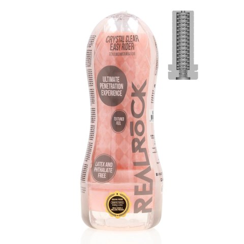 RealRock Easy Rider Transparentny - kompaktowa maszyna intymna TPE